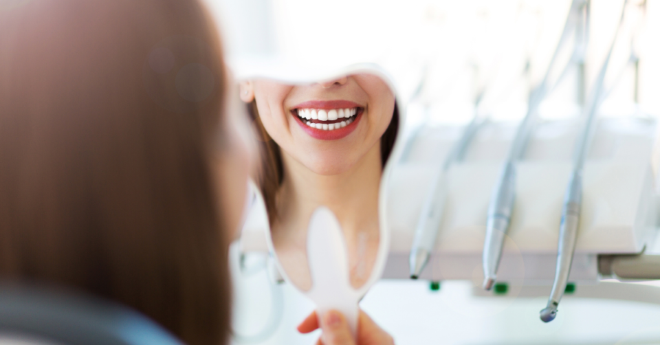 teeth whitening in a dental surgery