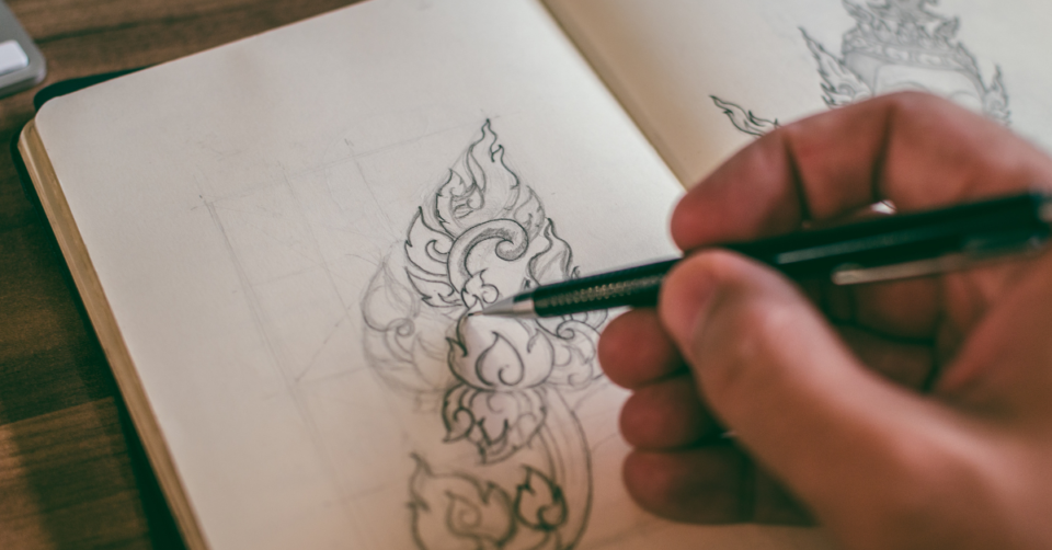 someone drawing
