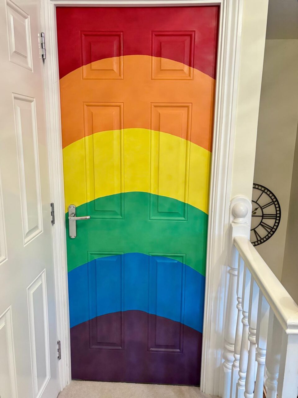 The completed rainbow door