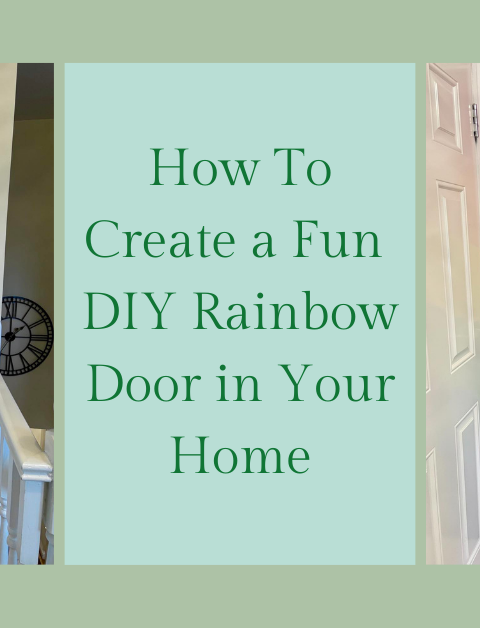 how to create a fun DIY rainbow door in your home