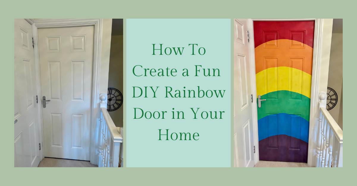 how to create a fun DIY rainbow door in your home