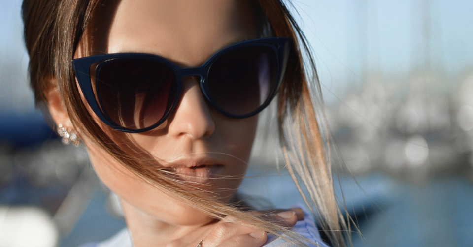 sunglasses on a woman
