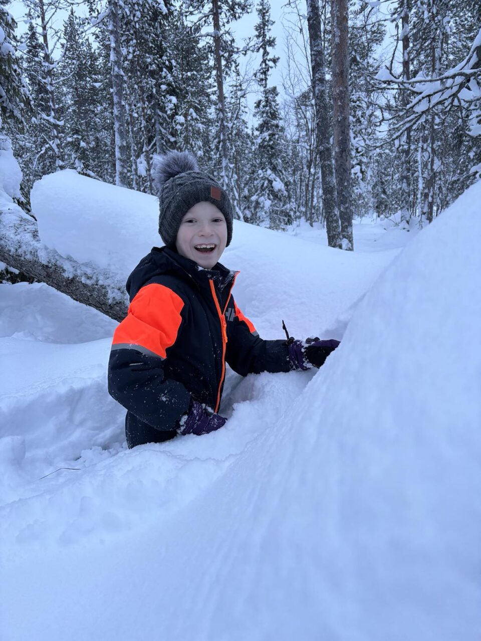 youngest child in snow