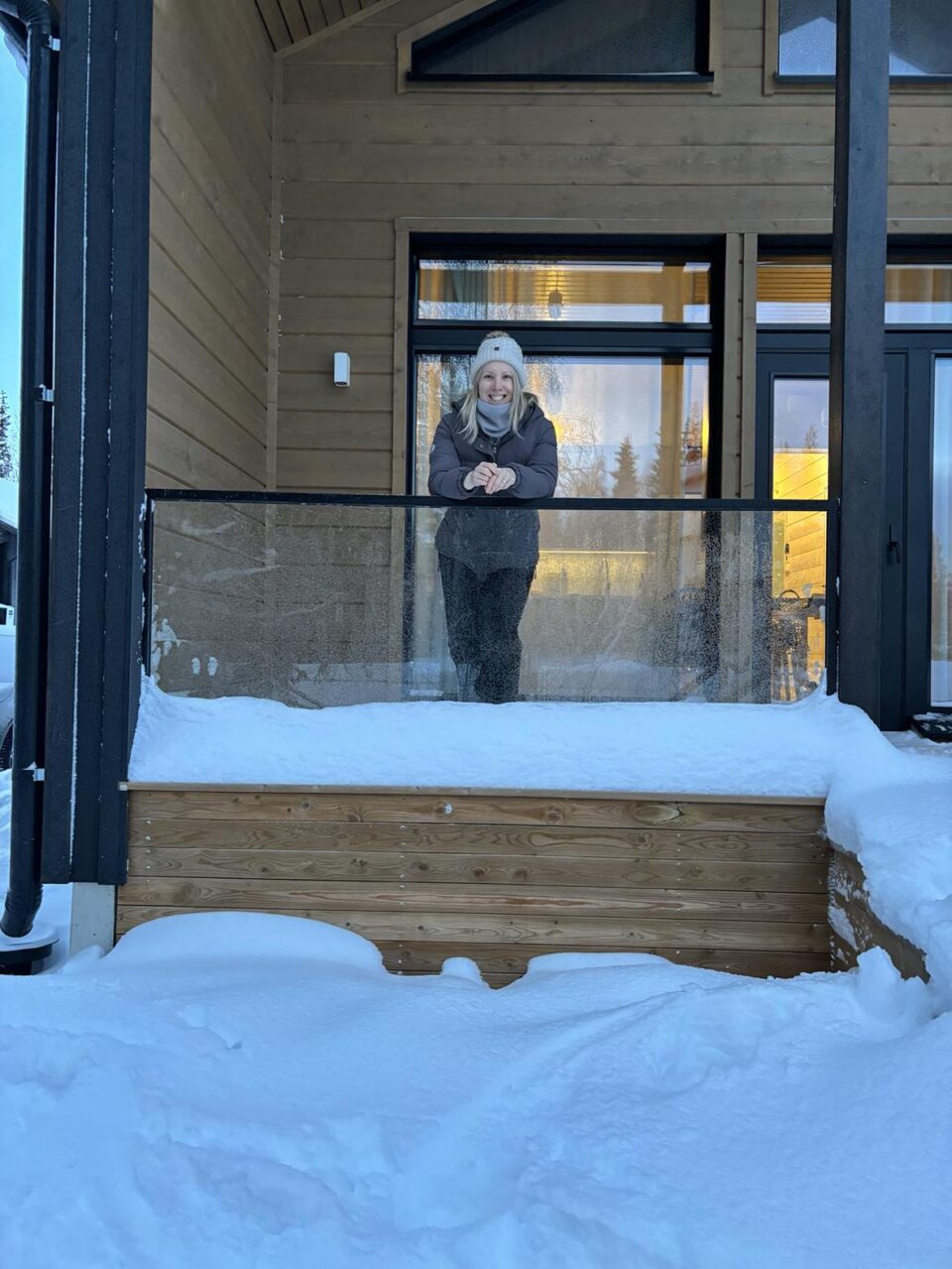 me on the cabin veranda