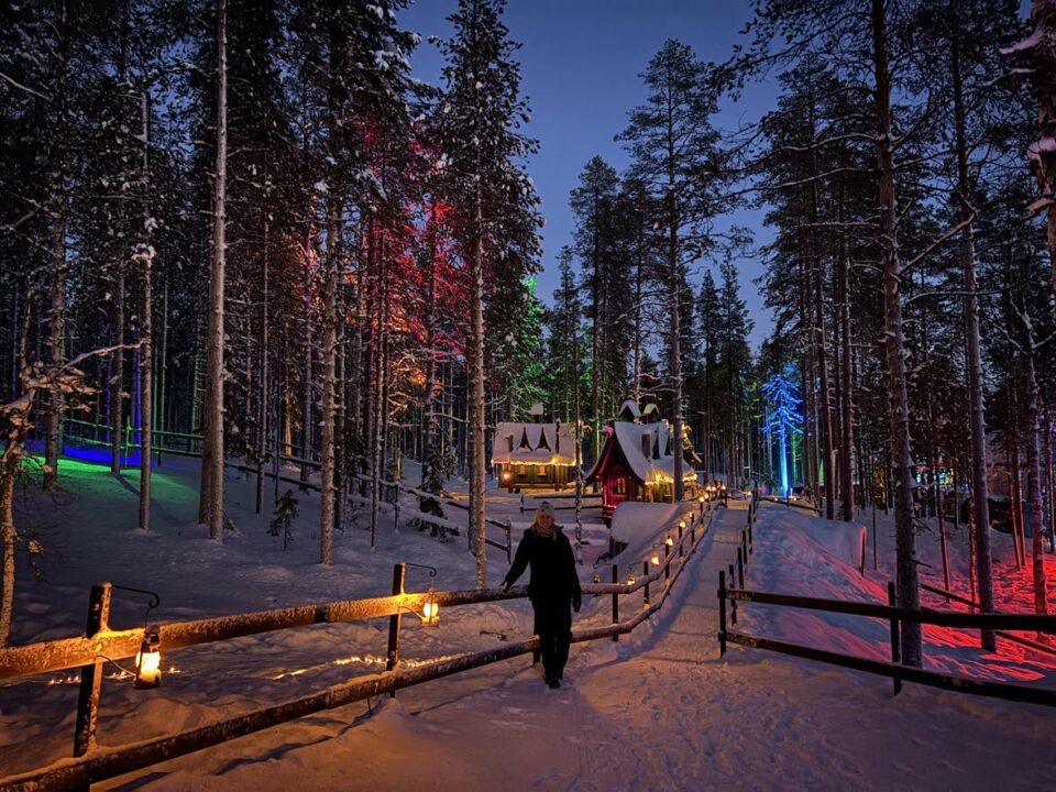 Arcandia me standing in the stunning pathway with lights