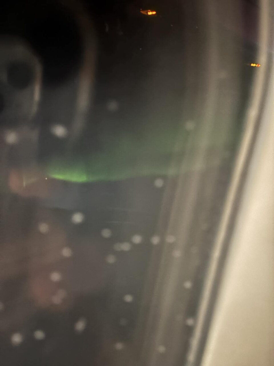 Northern Lights from the plane window