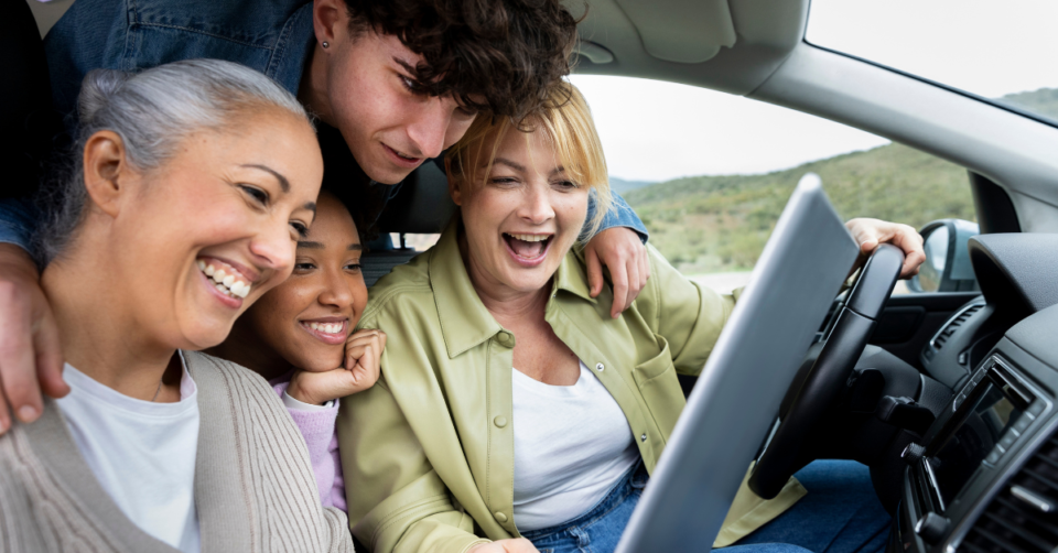 a family car seat shopping