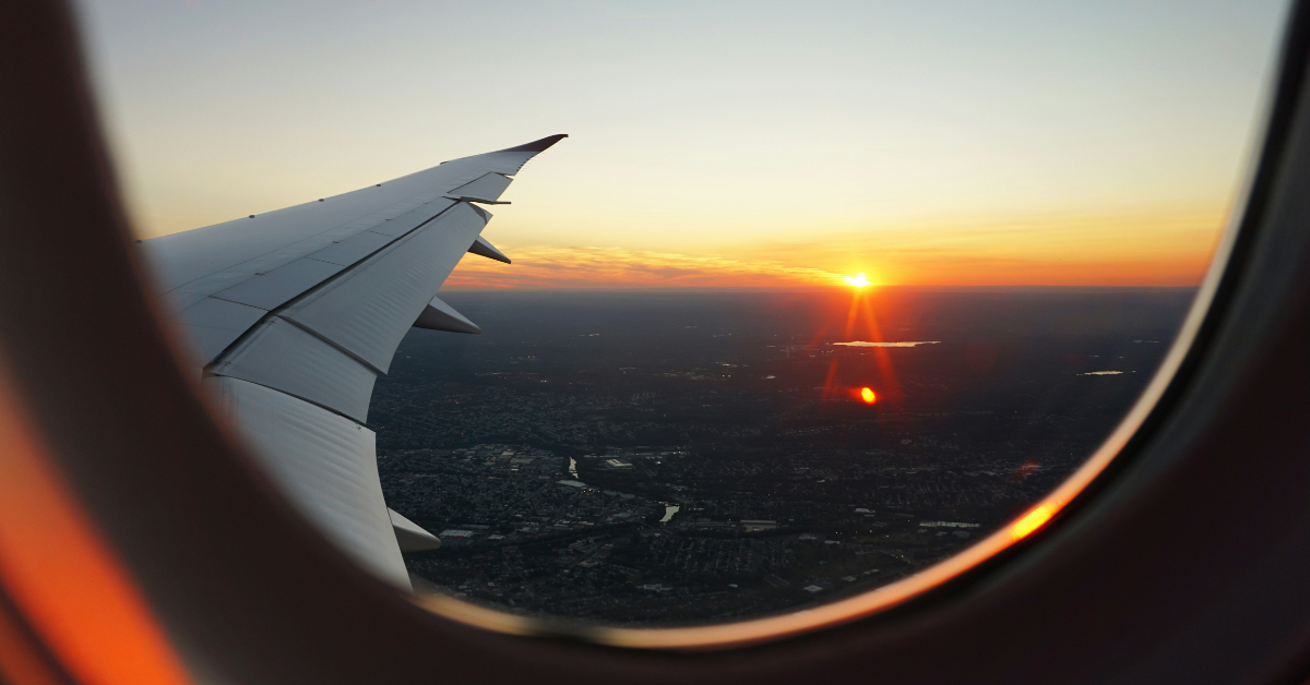 a plane window