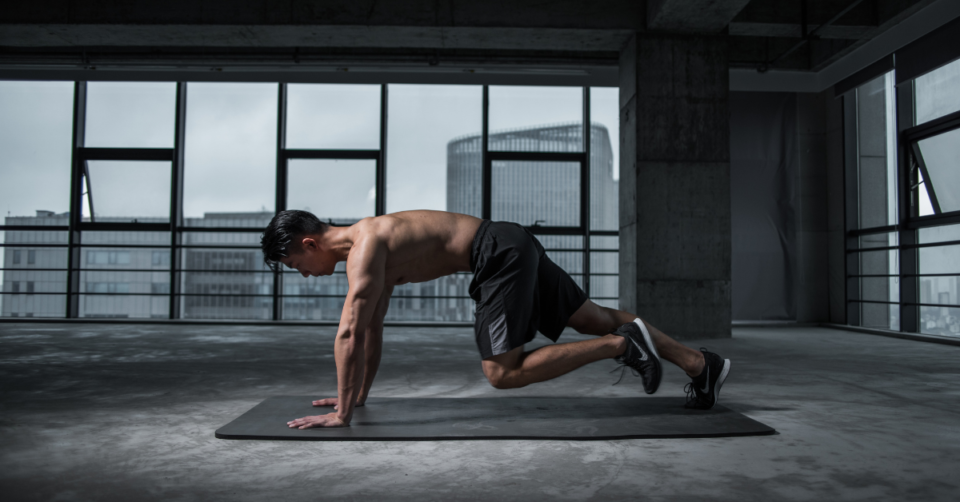 a man doing a core workout