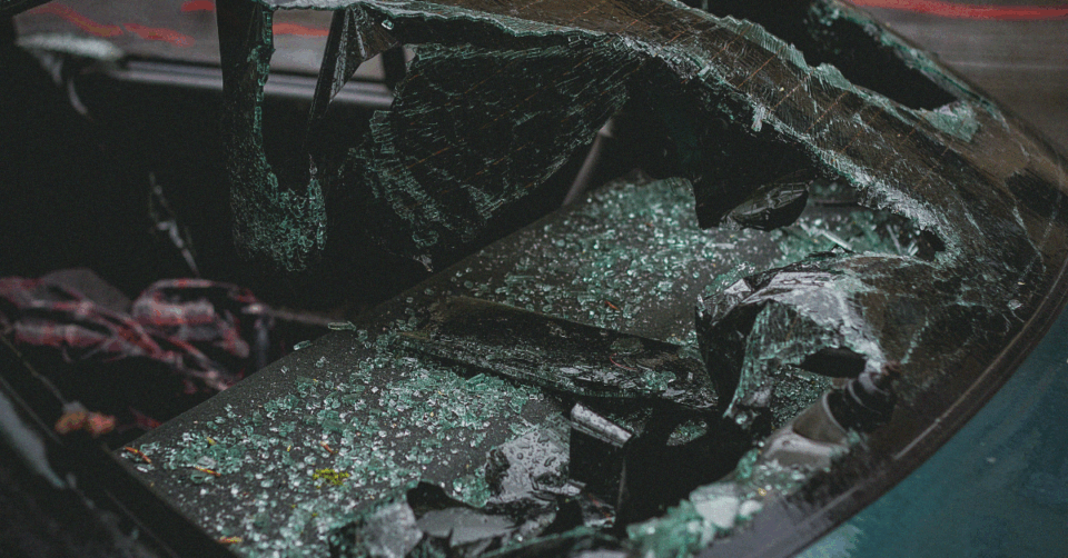a car after a traffic collision