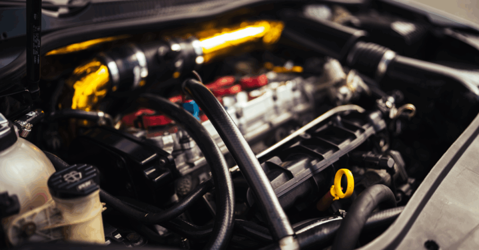 under the bonnet of a car