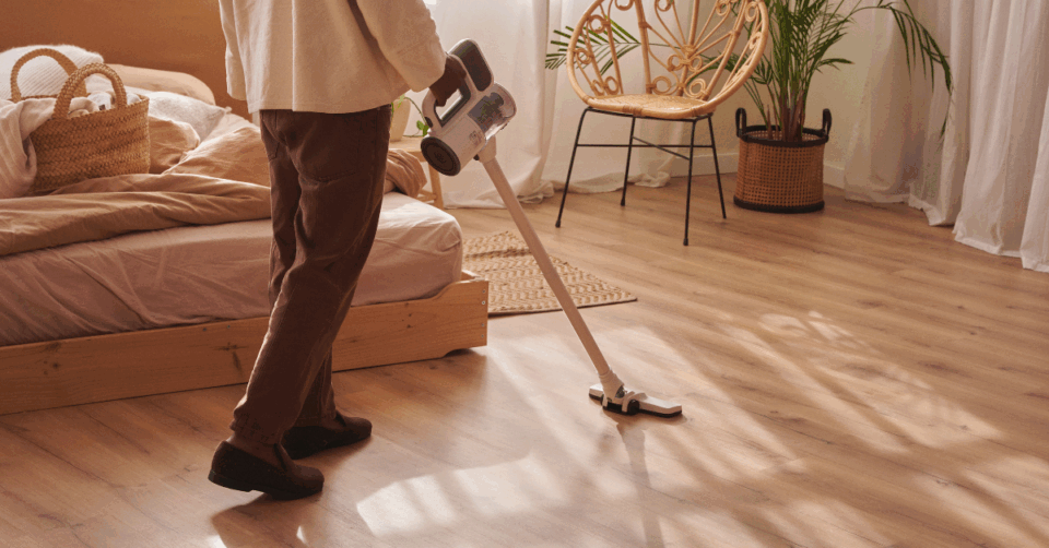 vacuum cleaner being used