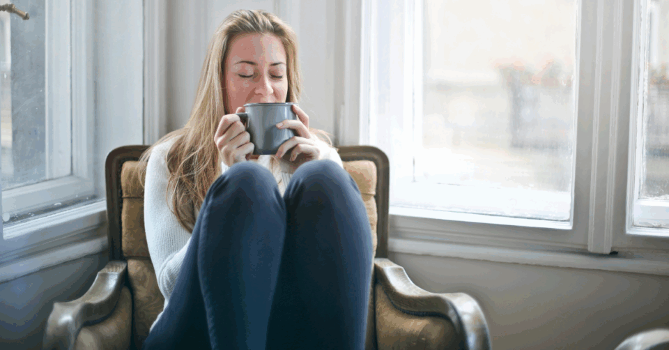 woman with cup