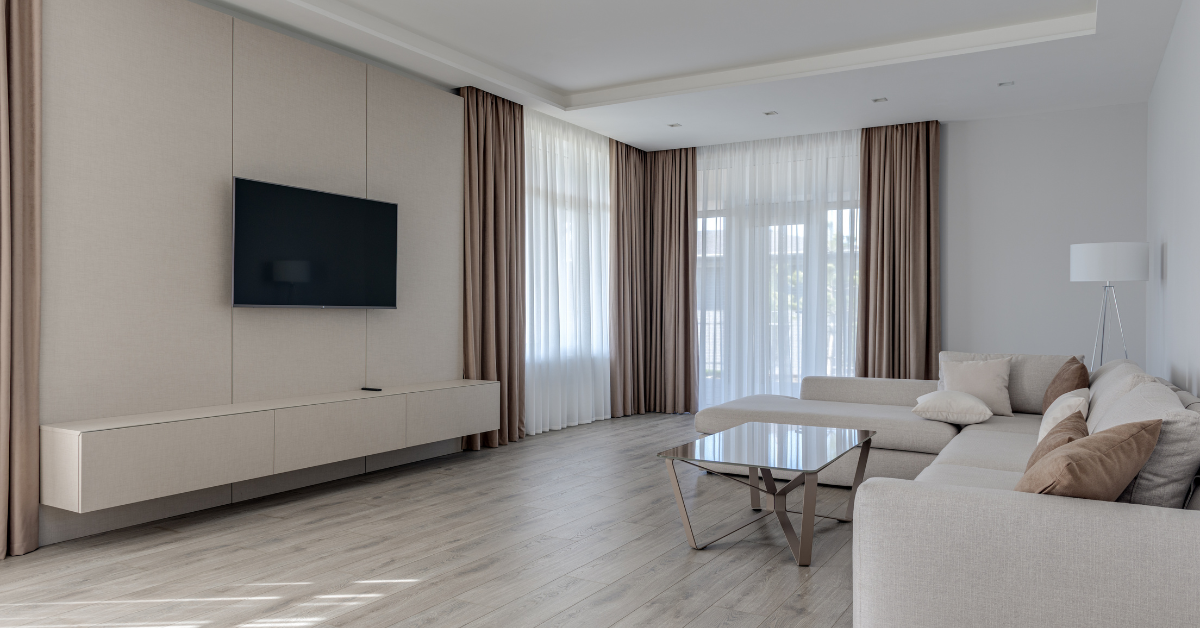 soft furniture in a living room