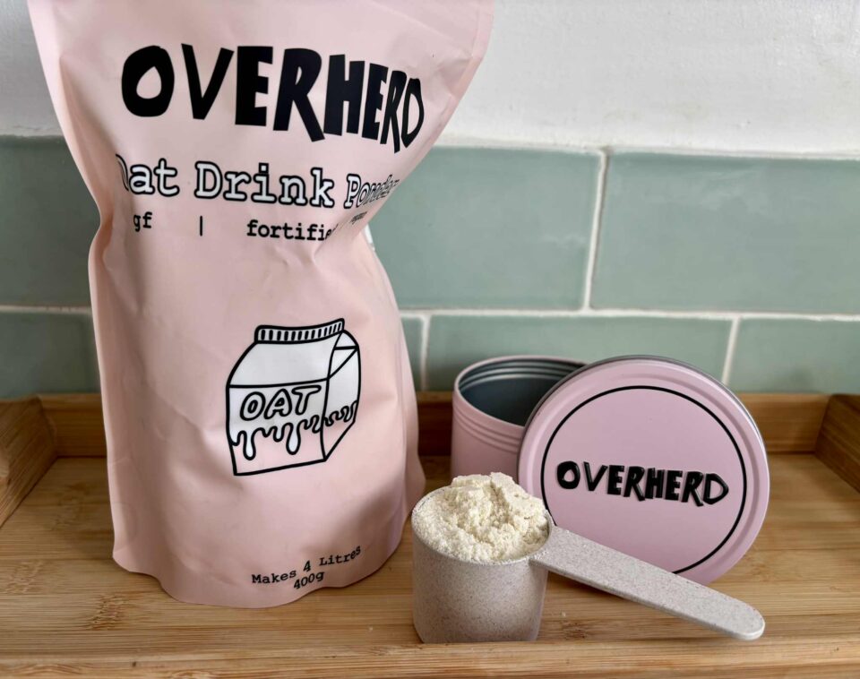 overherd oat milk with the travel tin