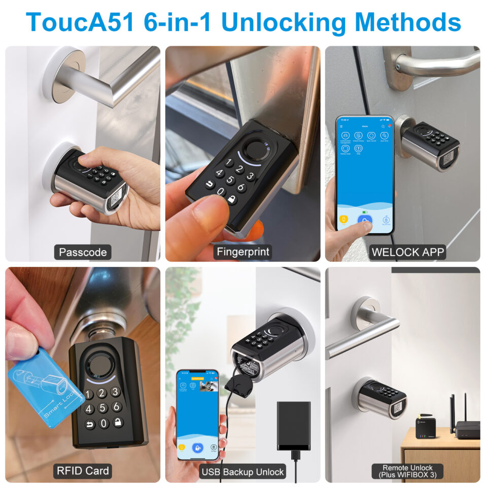 multi ways to unlock the WELOCK security lock