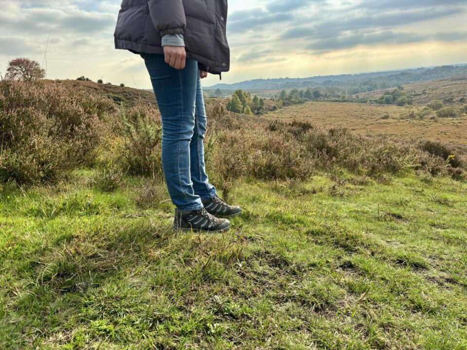 me in my walking boots at the New Forest