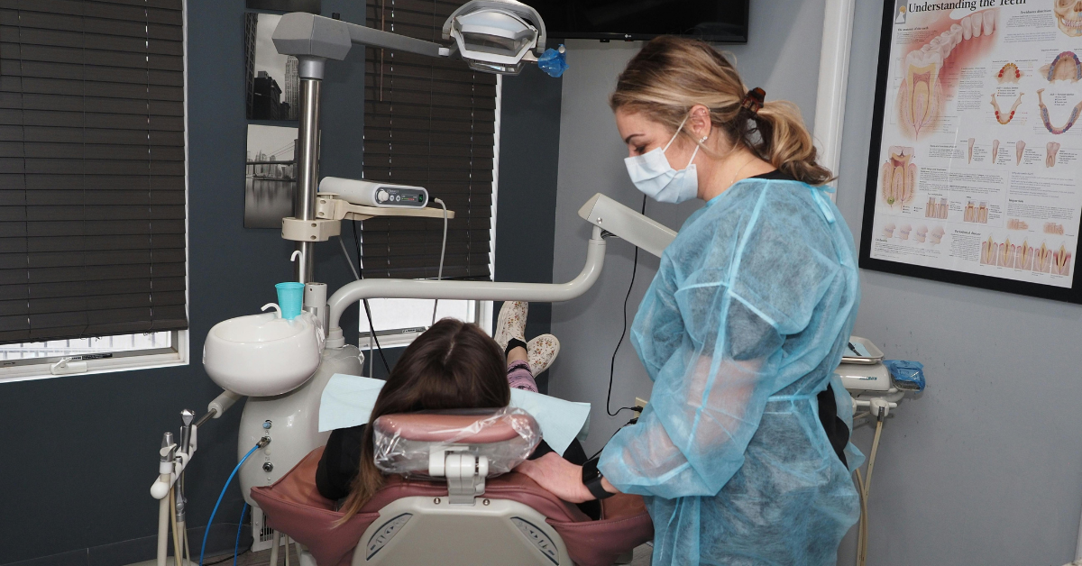 kid at dentist
