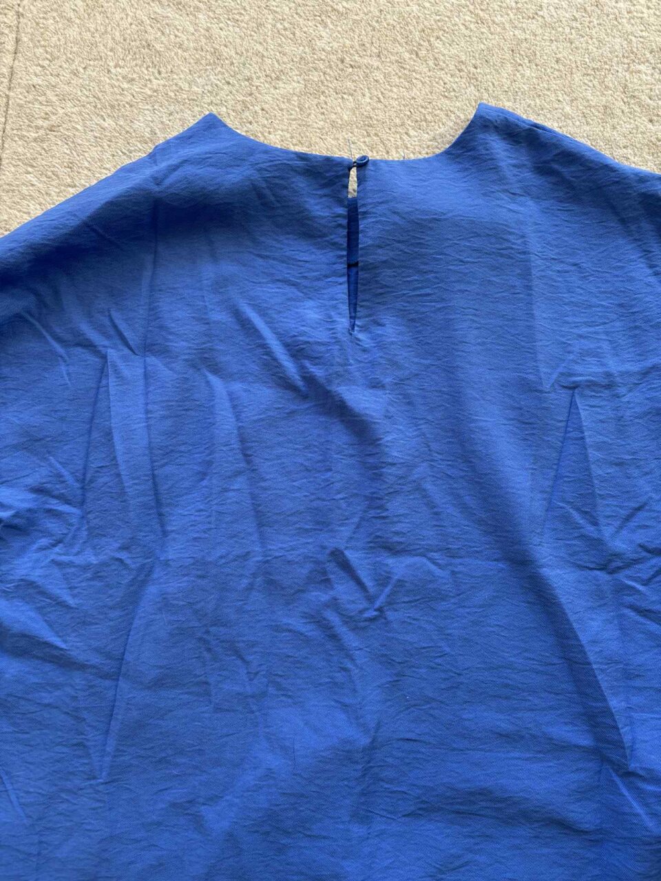 the blue top from the charity shop- back