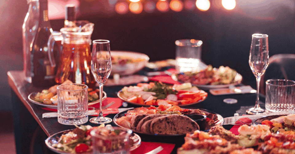 food at an office party