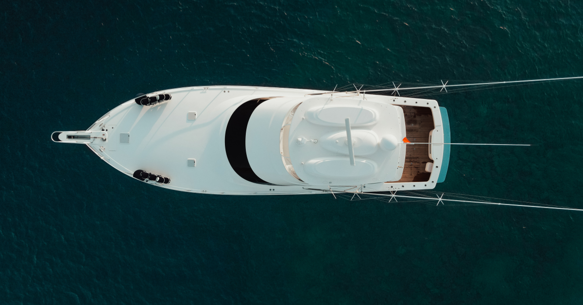 yacht from above