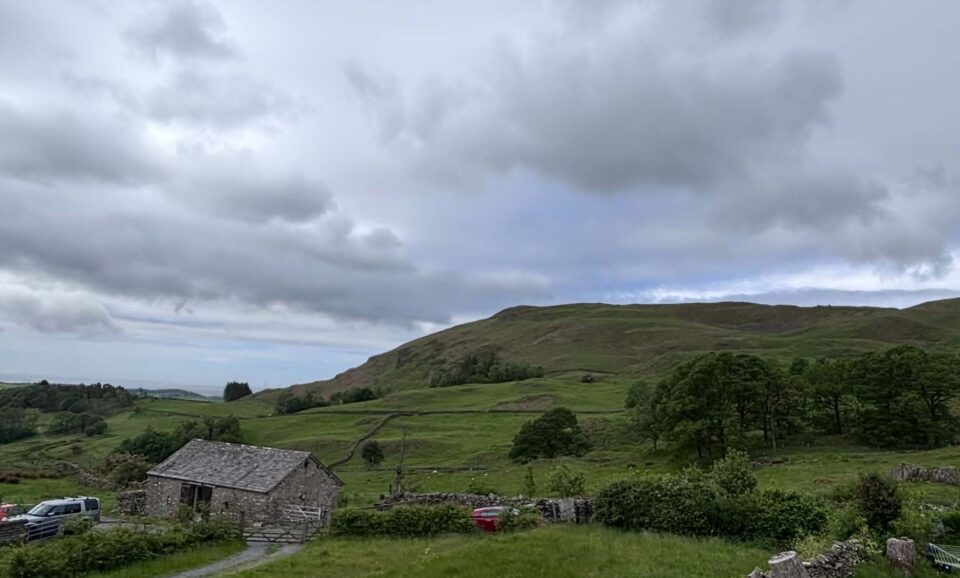 the view of the hill from our holiday home