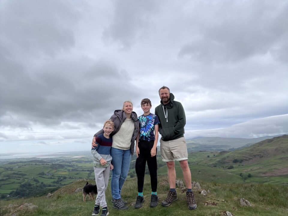 all of us up the hill