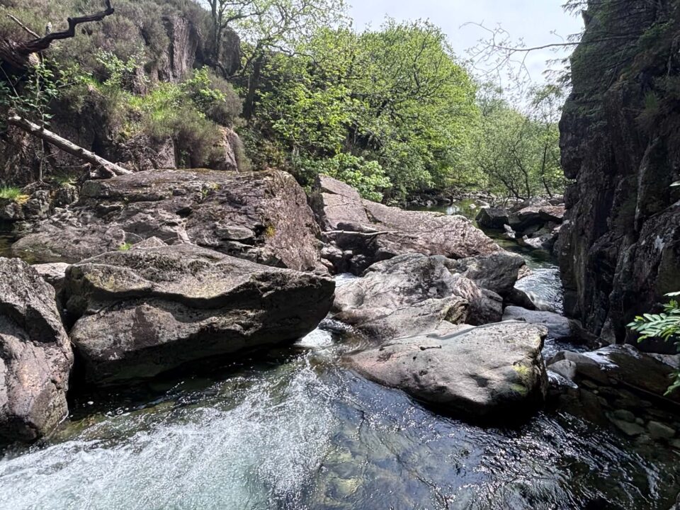the rocky part of the river