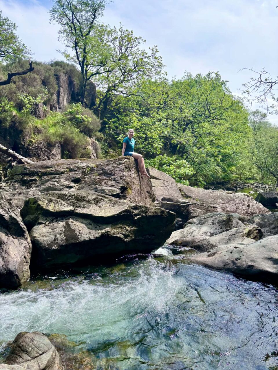 me sat on a rock at River Duddon