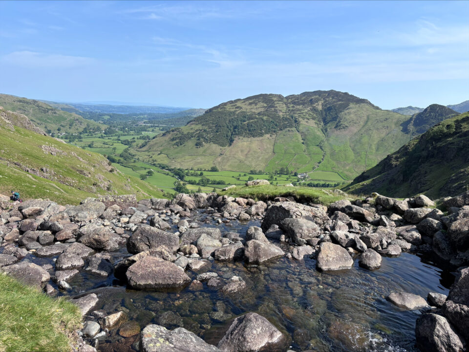 a pit stop on the trail up tp Stickle Tarn