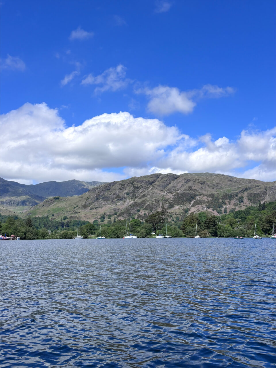 view of the mountains from Coniston Water