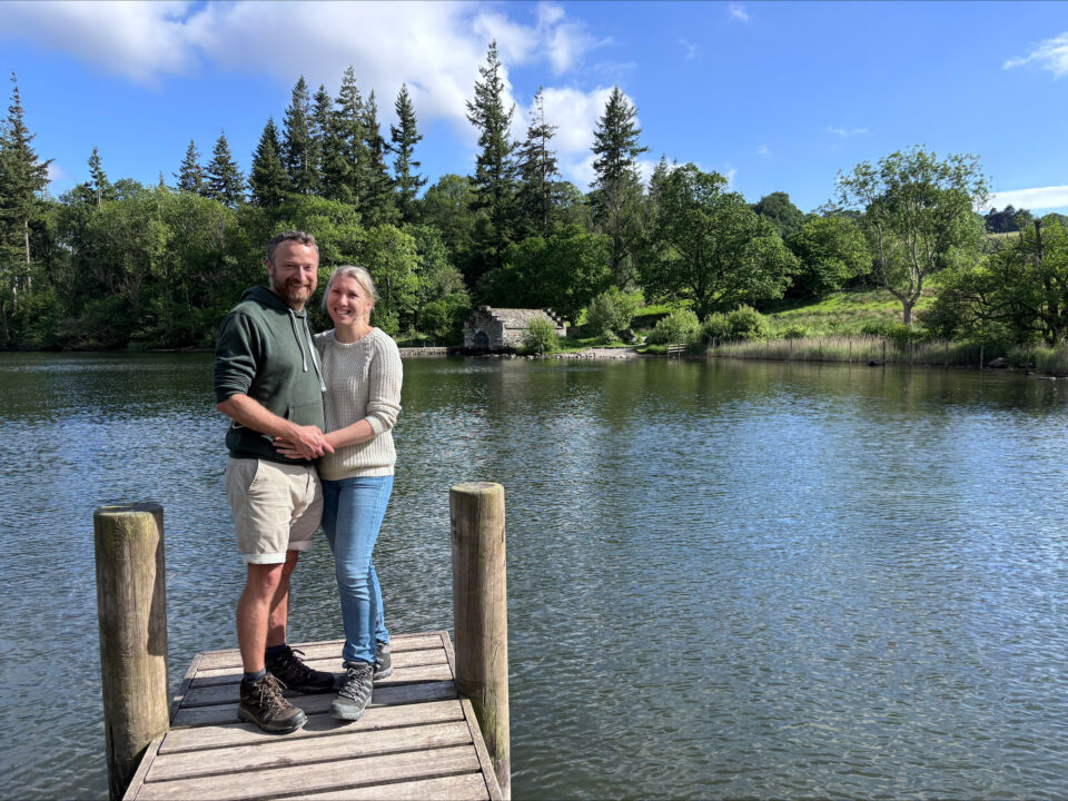 me and my husband at Lake Windermere