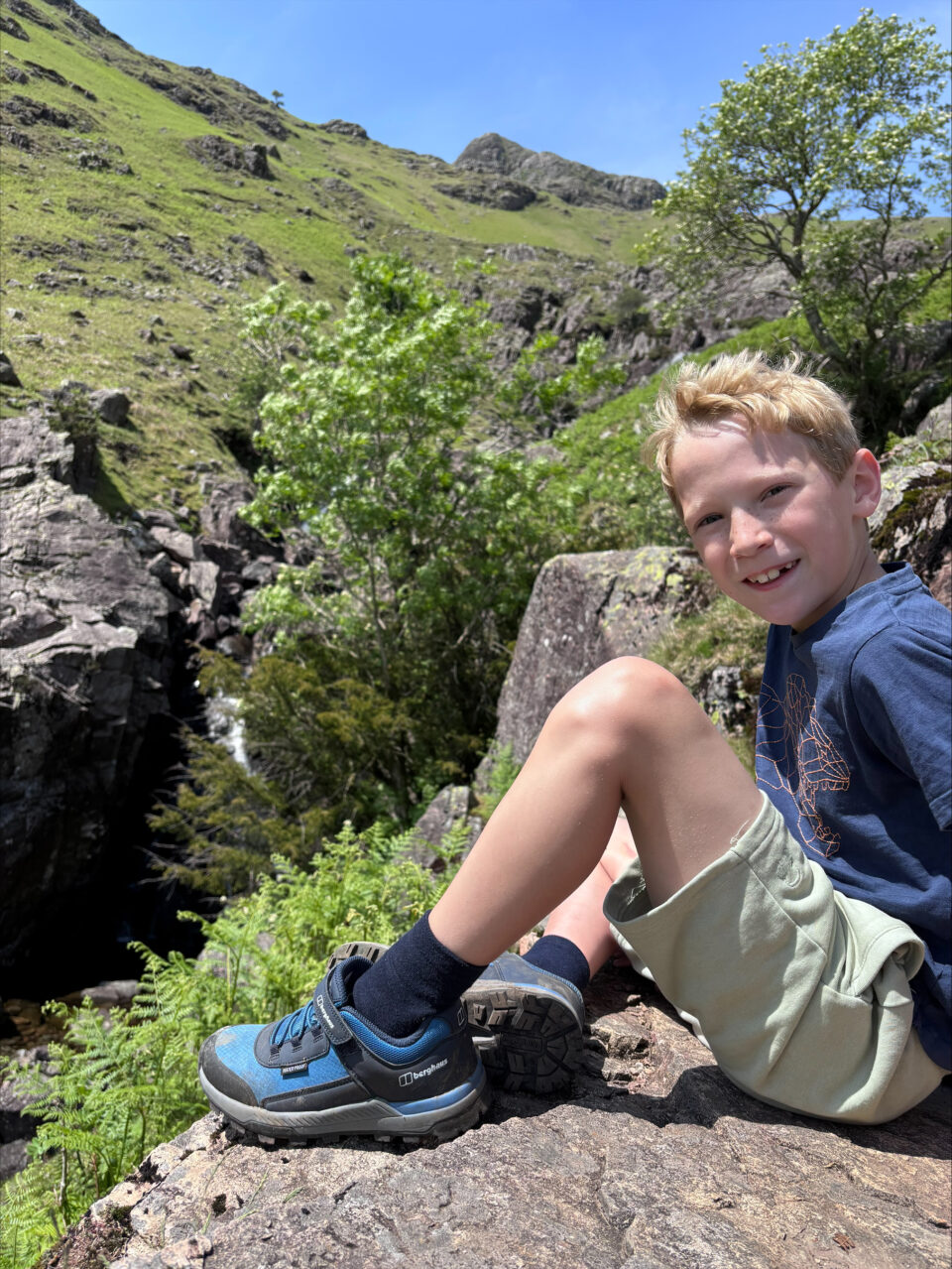 my youngest son on our trek up stickle tarn