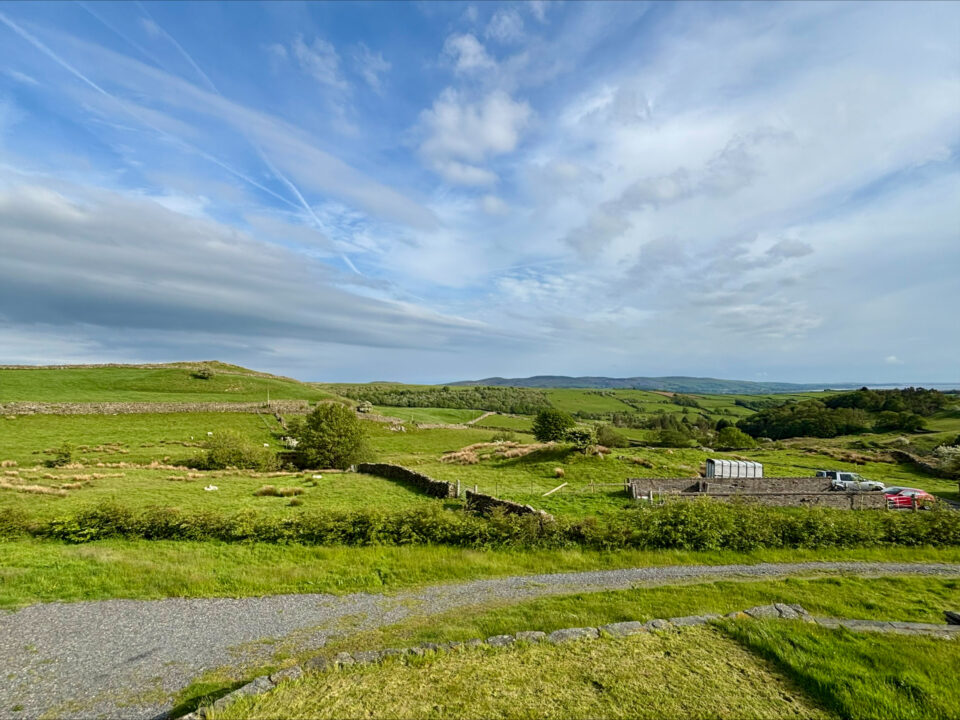 view of the farm from our holiday home