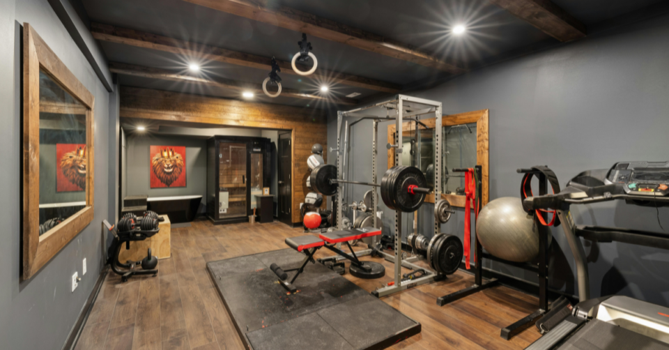 a garden room gym