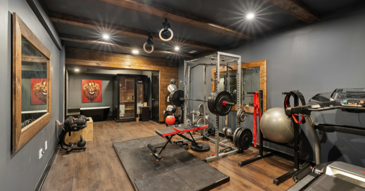 a garden room gym