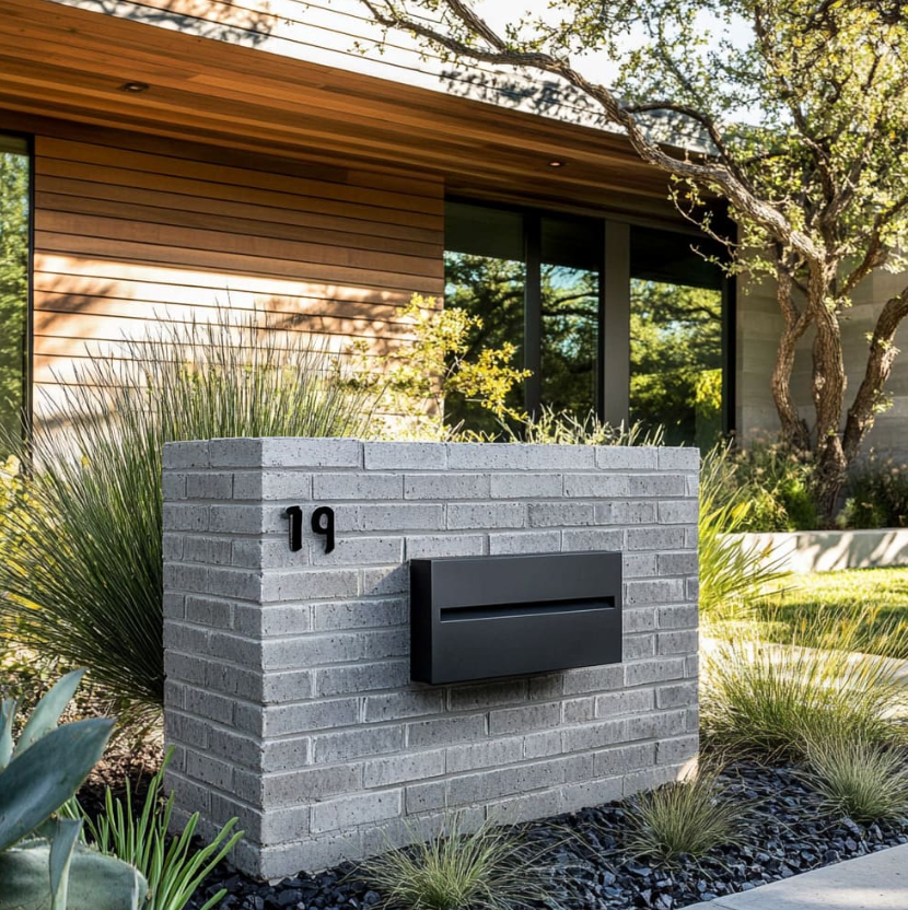 a letterbox in a wall