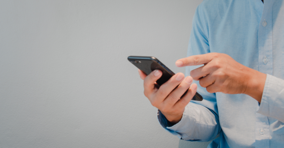 someone holding a phone