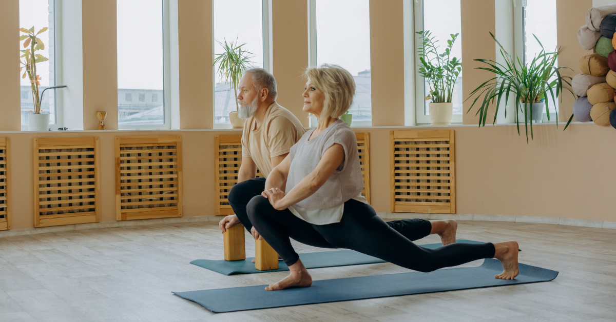 two people doing pilates