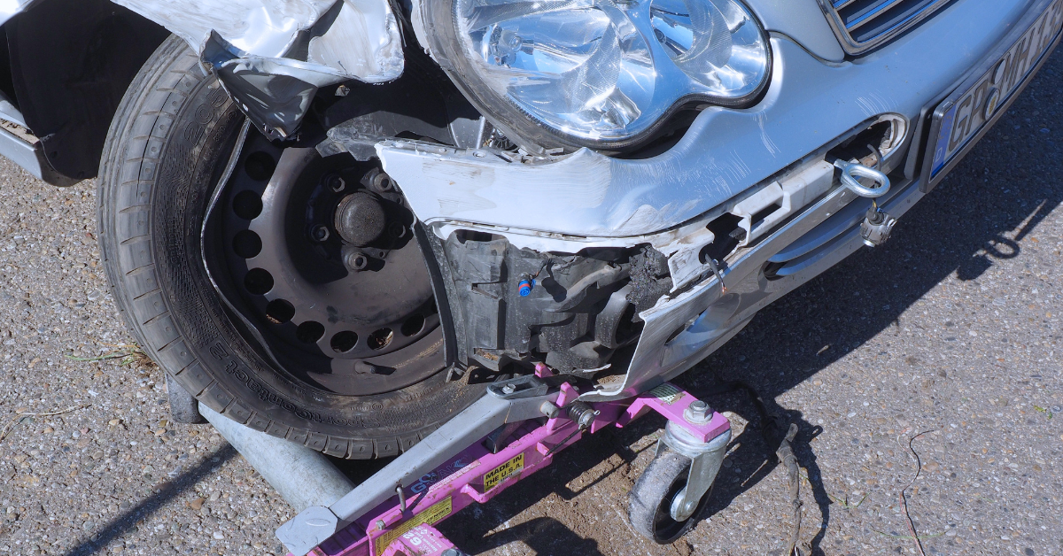 damaged car from crash