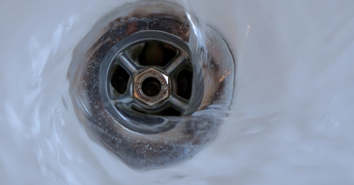 water going down a plug hole