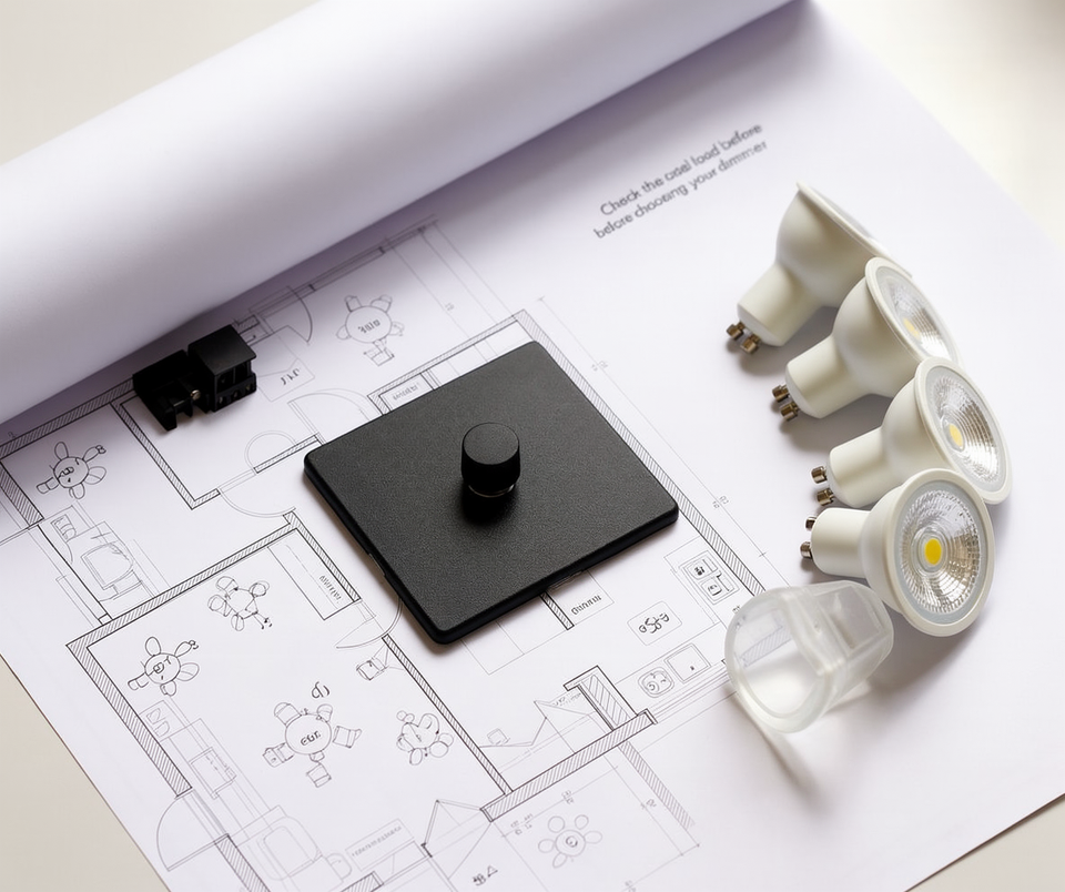 matt black dimmer switch LED lamp
