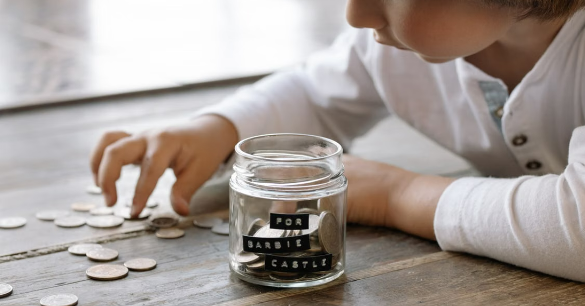 a kid counting pennies