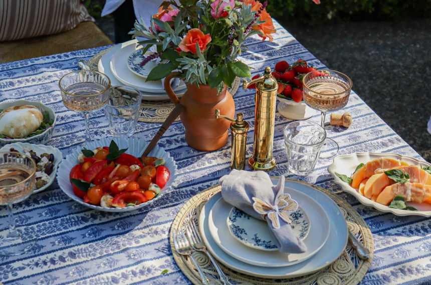 pretty countryside looking table ware