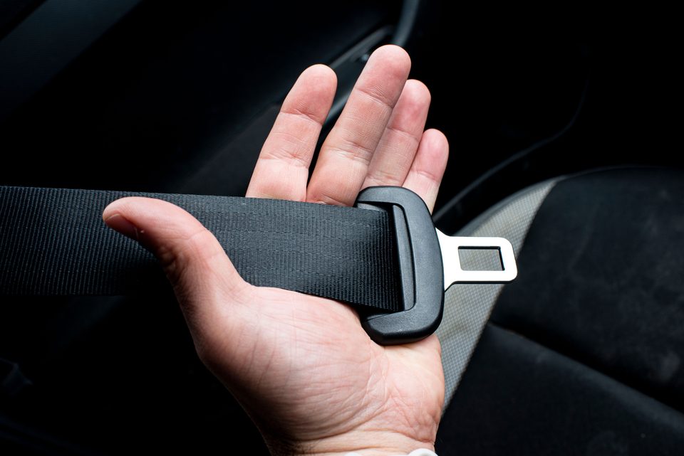 Testing the seatbelts before buying a second-hand car