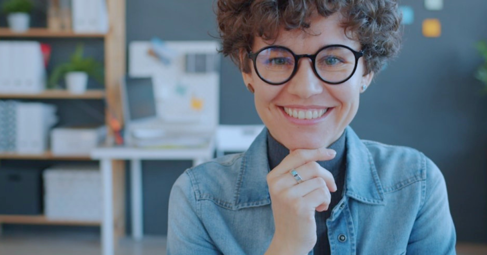 a woman with lovely straight teeth